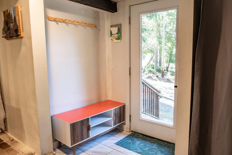 Entry bench inside the front door