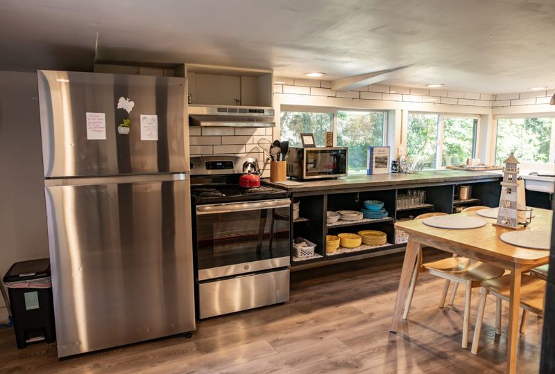 Dining area open to the kitchen