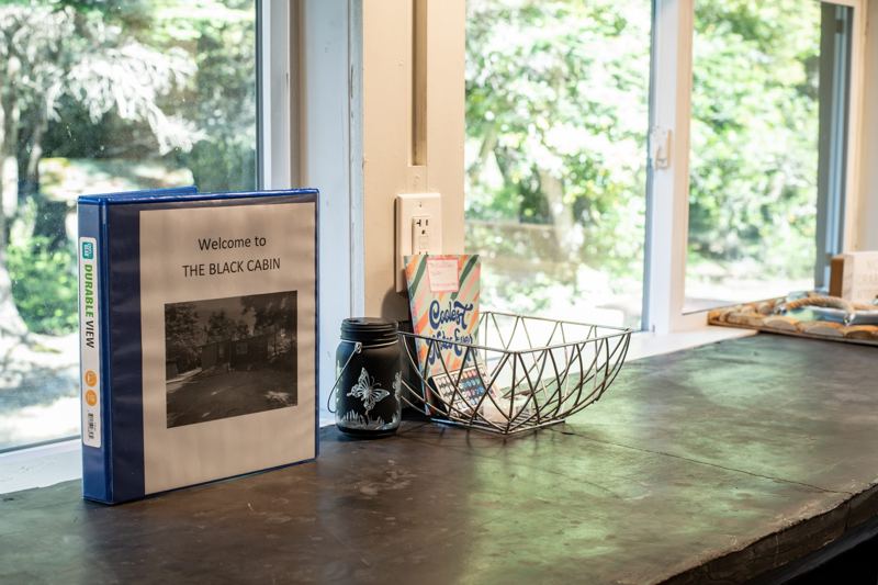 Guest guidebook on a table